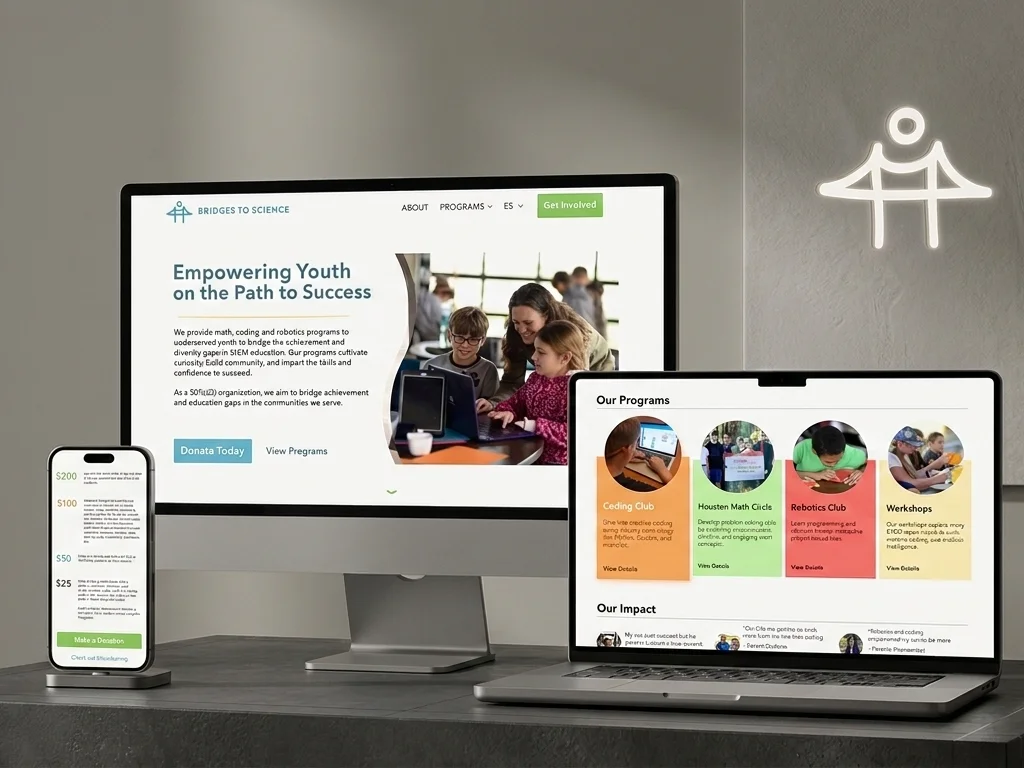 Case study for Bridges to Science website redesign.